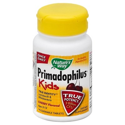 Natures Way Primadophilus Kids Chewable Tablets Cherry Flavored 30 Tab [UNFI #0960153] T