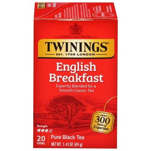 Twinings Black Tea Pure English Breakfast Tea Bags 6/20 Bag [UNFI #0770859] [ebt]