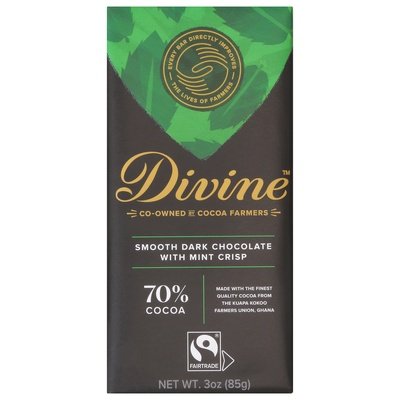 Divine Chocolate Dark Chocolate Smooth 12/3 OZ [UNFI #2398410] [ebt] T