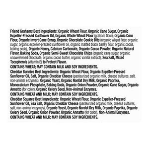 Annies Homegrown Baked Crackers & Graham Snacks Organic Bunny Grahams Friends/Cheddar Bunnies/Cheddar Squares Snack Variety Pack 6/12 CT [UNFI #2199073] [ebt]