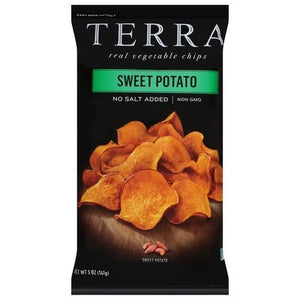 Terra Chips Vegetable Chips No Salt Added Real Sweet Potato 12/5 OZ [UNFI #2938868] [ebt]