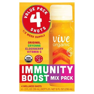 Vive Organic Wellness Shots Immunity Boost Mix Pack Value Pack 6/4/2 OZ [UNFI #2695765] [ebt] T