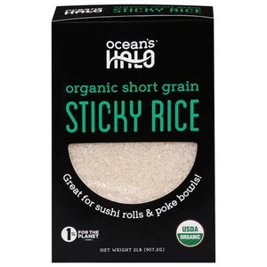 Oceans Halo Sticky Rice Organic Short Grain 5/32 OZ [UNFI #2881589] [ebt]