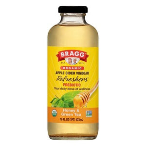 Bragg Apple Cider Vinegar Organic Honey & Green Tea Prebiotic 12/16 OZ [UNFI #2649176] [ebt]