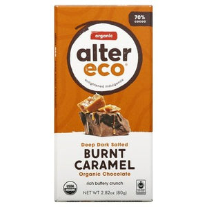 Alter Eco Chocolate Organic Deep Dark Salted Burnt Caramel 12/2.82 OZ [UNFI #1687268] [ebt] T