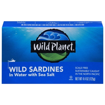Wild Planet Wild Sardines In Water With Sea Salt 12/4.4 OZ [UNFI #214668] [ebt]