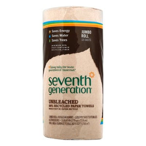 Seventh Generation Paper Towels Jumbo Roll Unbleached 2-Ply 30/120 CT [UNFI #332478] T