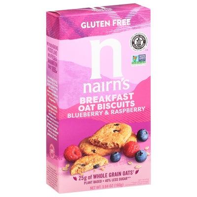 Nairns Breakfast Oat Biscuits Gluten Free Blueberry & Raspberry 6/5.64 OZ [UNFI #2787505] [ebt]
