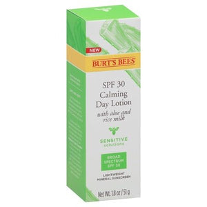 Burts Bees Calming Day Lotion SPF 30 Sensitive Solutions 1.8 OZ [UNFI #2806602] T