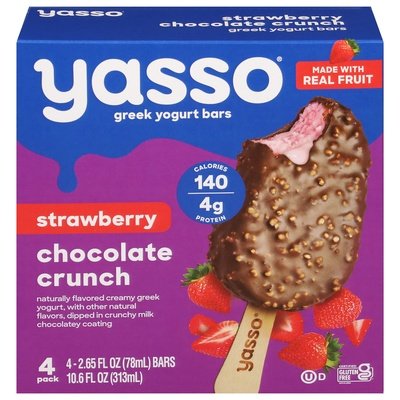 Yasso Strawberry Choc Grk Yogurt 8/4/2.65Z [UNFI  #3053089]
