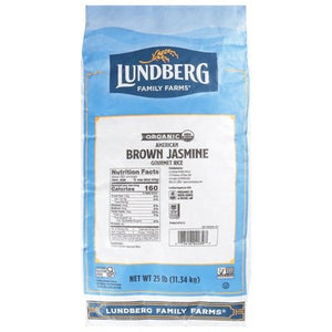 Lundberg Family Farms Gourmet Rice Organic Brown Jasmine American 25 Lb [UNFI #0134478] [ebt]