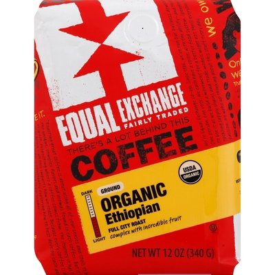 Equal Exchange Coffee Drip Grind Full City Roast Ethiopian 6/12 OZ [UNFI #716290] [ebt]