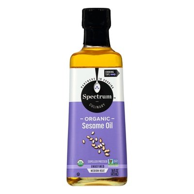 Spectrum Naturals Organic Sesame Oil 12/16 OZ [UNFI #925610] [ebt]