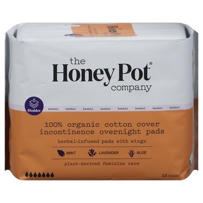 The Honey Pot Pads Overnight Incontinence 1/16 CT [UNFI #2721082] T