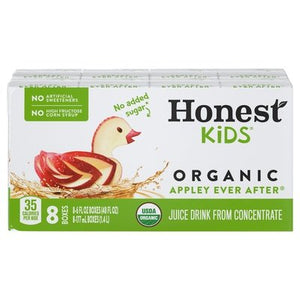 Honest Kids Juice Drink Organic Appley Ever After 8 Boxes 5/8/6 OZ [UNFI #2379550] [ebt]