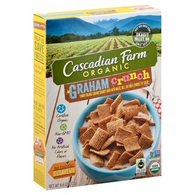 Cascadian Farm Cereal Graham Crunch 10/9.6 OZ [UNFI #1499938] [ebt]