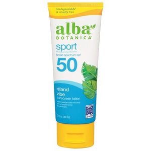 Alba Botanica Sunscreen Lotion Island Vibe Sport Broad Spectrum SPF 50 3 OZ [UNFI #2926541] T