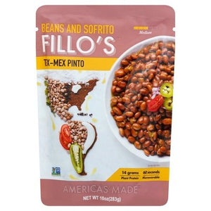 Fillos Beans and Sofrito Tex-Mex Pinto Medium 6/10 OZ [UNFI #2288918] [ebt]