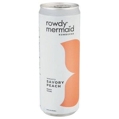 Rowdy Mermaid Kombucha Kombucha Savory Peach Immunity 12/12 OZ [UNFI #2464774] [ebt] T