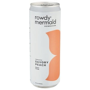 Rowdy Mermaid Kombucha Kombucha Savory Peach Immunity 12/12 OZ [UNFI #2464774] [ebt] T