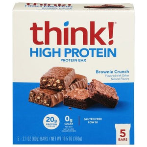 Think High Protein Bars Brownie Crunch 5 Pack 6/5/2.1 Z [UNFI #3052560] [ebt]