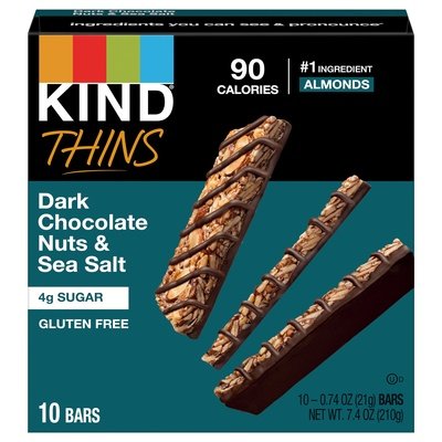 Kind Bars Dark Chocolate Nuts & Sea Salt Thins 6/7.4 OZ [UNFI #2787794] [ebt]