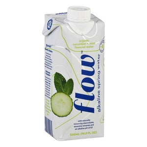 Flow Water Flavored Water Organic Cucumber + Mint 12/500 ML [UNFI #2259950] [ebt] T