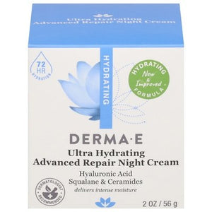 Derma E Night Cream Advanced Repair Ultra Hydrating 1/2 OZ [UNFI #452938] T