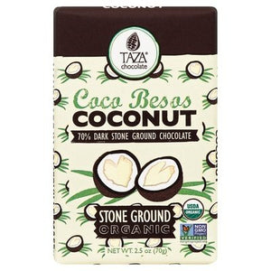 Taza Chocolate Dark Chocolate Stone Ground Organic Coconut 10/2.5 OZ [UNFI #1689264] [ebt] T