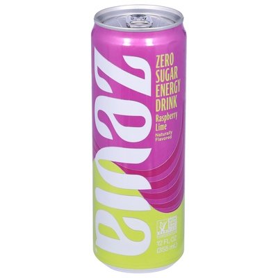 Zevia Energy Drink Zero Sugar Raspberry Lime 12/12 OZ [UNFI #1907971] [ebt] T