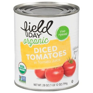 Field Day Tomatoes In Tomato Juice Organic Diced 12/28 OZ [UNFI #1881838] [ebt]