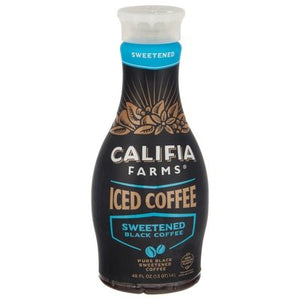 Califia Farms Iced Coffee Sweetened Pure Black 6/48 OZ [UNFI #3031960] [ebt] T