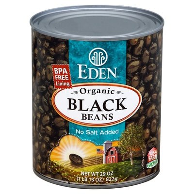 Eden Foods Black Beans No Salt Added Organic 12/29 OZ [UNFI #0199430] [ebt]