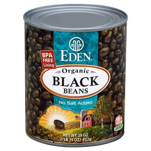 Eden Foods Black Beans No Salt Added Organic 12/29 OZ [UNFI #0199430] [ebt]