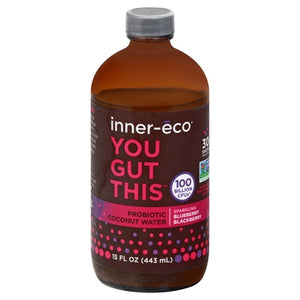 Inner-Eco Probiotic Coconut Water Sparkling Blueberry Blackberry 6/15 OZ [UNFI #3066727] [ebt] T