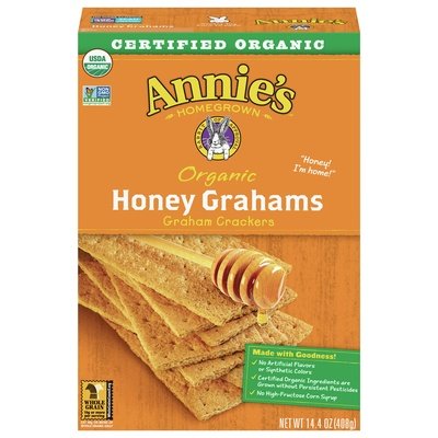 Annies Homegrown Crackers Organic Honey Grahams 12/14.4 OZ [UNFI #1196203] [ebt]