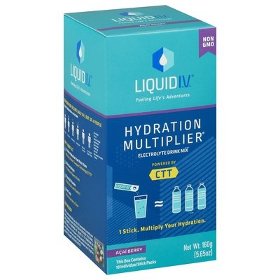 Liquid I V Electrolyte Drink Mix Hydration Multiplier Acai Berry 5.65 OZ [UNFI #2727469] [ebt]