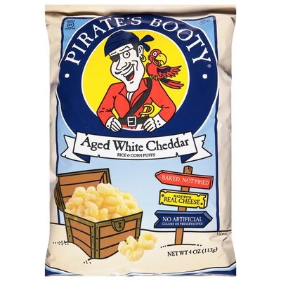 Pirates Booty Rice And Corn Puffs Aged White Cheddar 12/4 OZ [UNFI #0957886] [ebt]