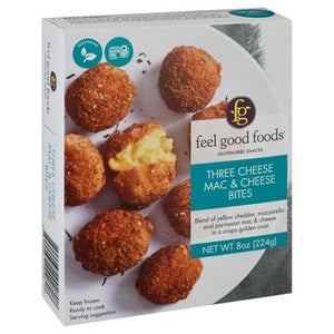 Feel Good Foods 3 Cheese Mac & Cheese Bites 9/8 OZ [UNFI  #2729994]