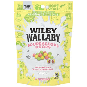 Wiley Wallaby Sour Licorice Sourrageous Drops 12/6 OZ [UNFI #2938728] [ebt] T