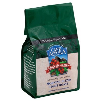 Cafe Altura Coffee Organic Whole Bean Light Roast Morning Blend 6/1.25 Lb [UNFI #0301796] [ebt]