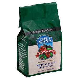 Cafe Altura Coffee Organic Whole Bean Light Roast Morning Blend 6/1.25 Lb [UNFI #0301796] [ebt]