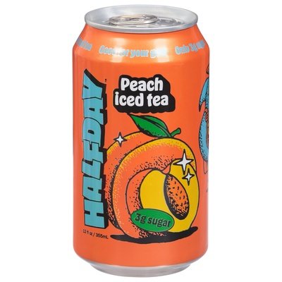 Halfday Iced Tea Peach 12/12 OZ [UNFI #2712537] [ebt]