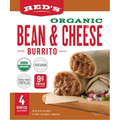 Reds Burrito Organic Bean And Cheese Og2 8/16 oz [UNFI #2997047 ] [ebt]