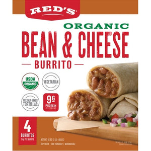 Reds Burrito Organic Bean And Cheese Og2 8/19 oz [UNFI #3229713 ] [ebt]