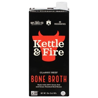 Kettle & Fire Bone Broth Classic Beef 8/32 OZ [UNFI #2523207] [ebt]