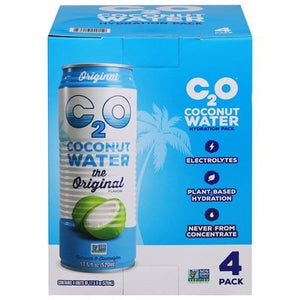 C2O Coconut Water Original 4 Pack 6/4/17.5 Z [UNFI #2659472] [ebt] T