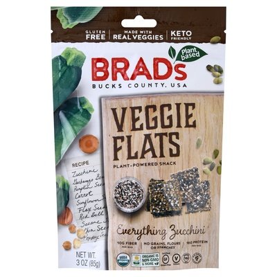 Brads Plant Based Veggie Flats Everything Zucchini 12/3 OZ [UNFI #2636967] [ebt]