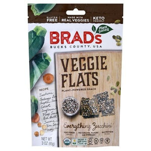 Brads Plant Based Veggie Flats Everything Zucchini 12/3 OZ [UNFI #2636967] [ebt]
