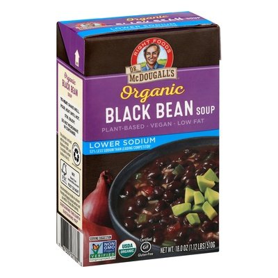 Dr Mcdougalls Soup Organic Black Bean 6/18 OZ [UNFI #661058] [ebt]
